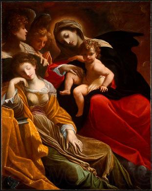 CARRACCI, Lodovico The Dream of Saint Catherine of Alexandria fdg Spain oil painting art